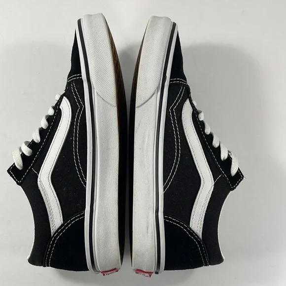 Vans Old Skool Black White Youth Size 3 Unisex - Picture 5 of 8